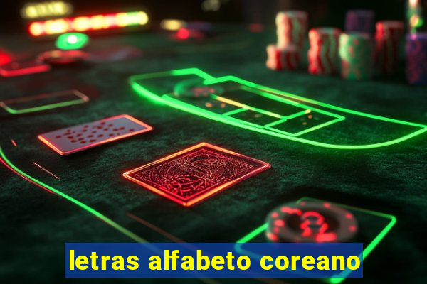 letras alfabeto coreano